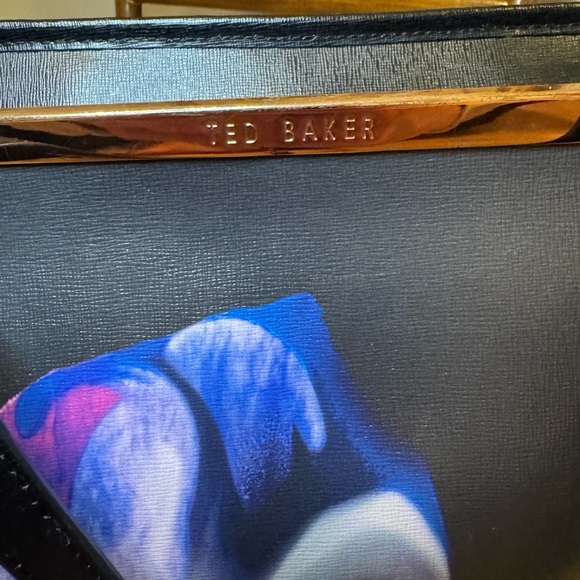Ted Baker “Cosmic Bloom” Black Leather Tote - Picture 5 of 14
